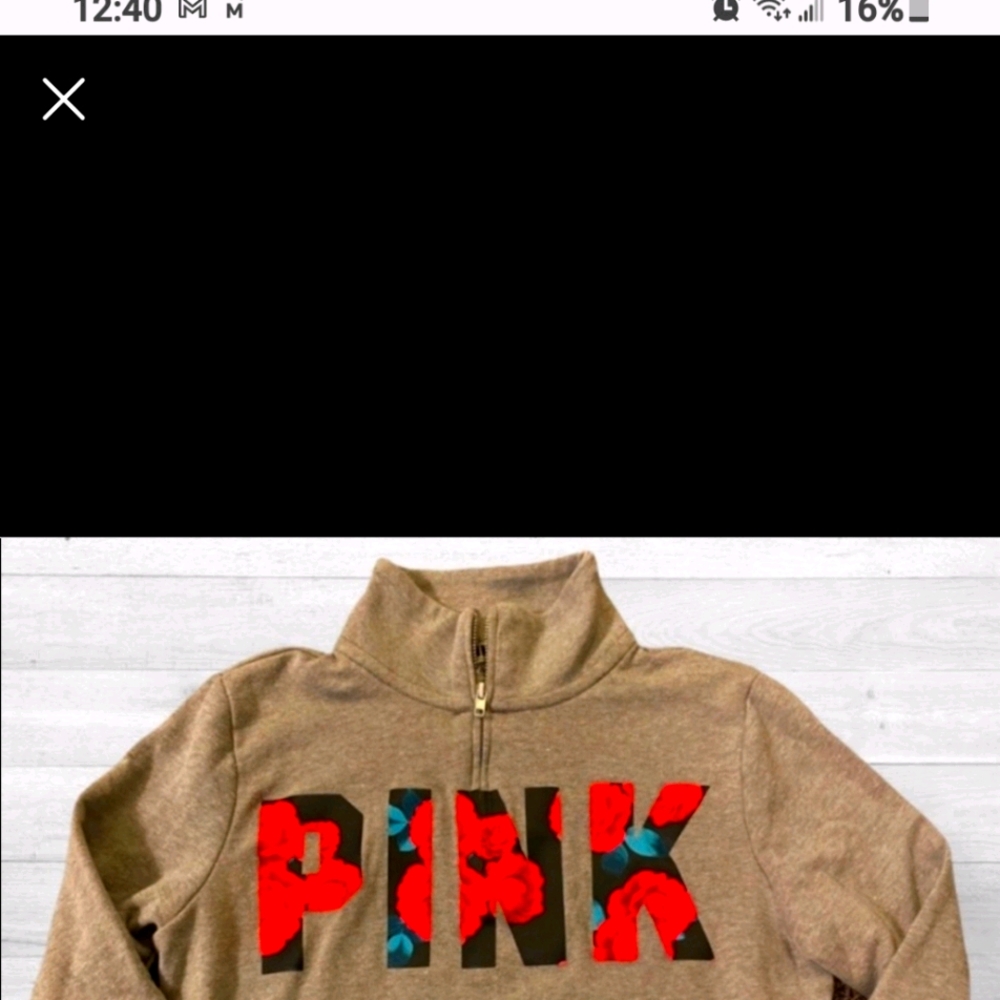 Victoria secret pink rose sweatshirt for Boojess